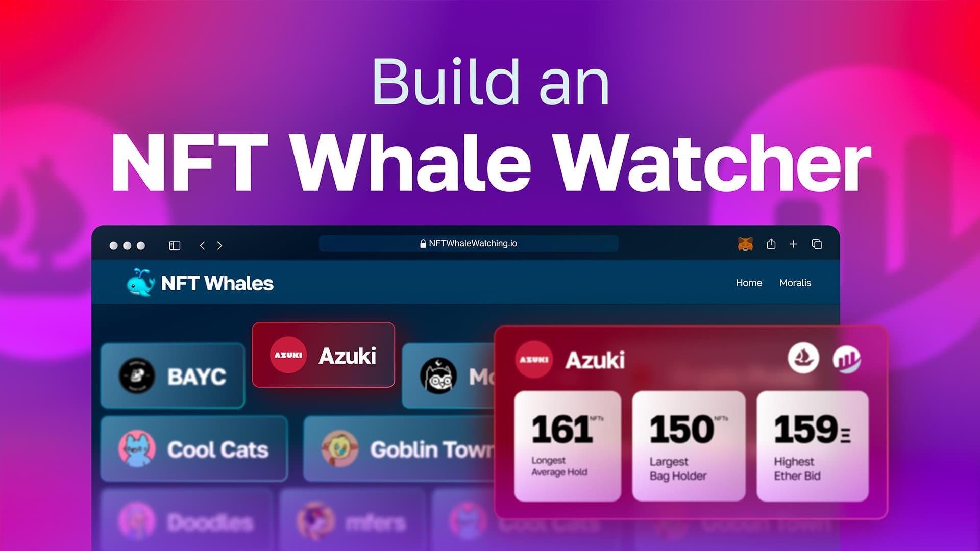 Building an NFT Whale Watching Web3 Dapp with Moralis