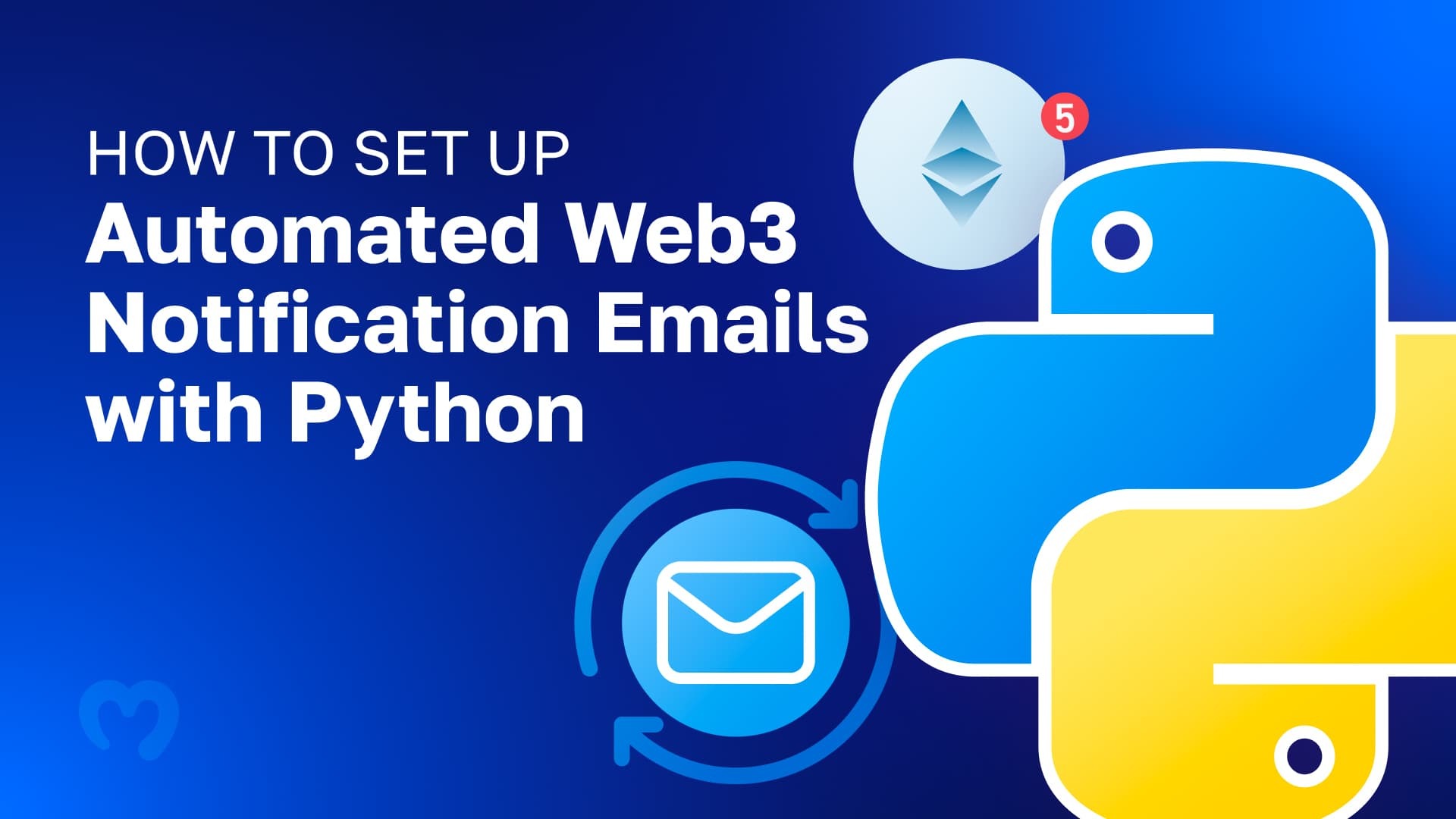 how to setup automated web3 notification emails with python