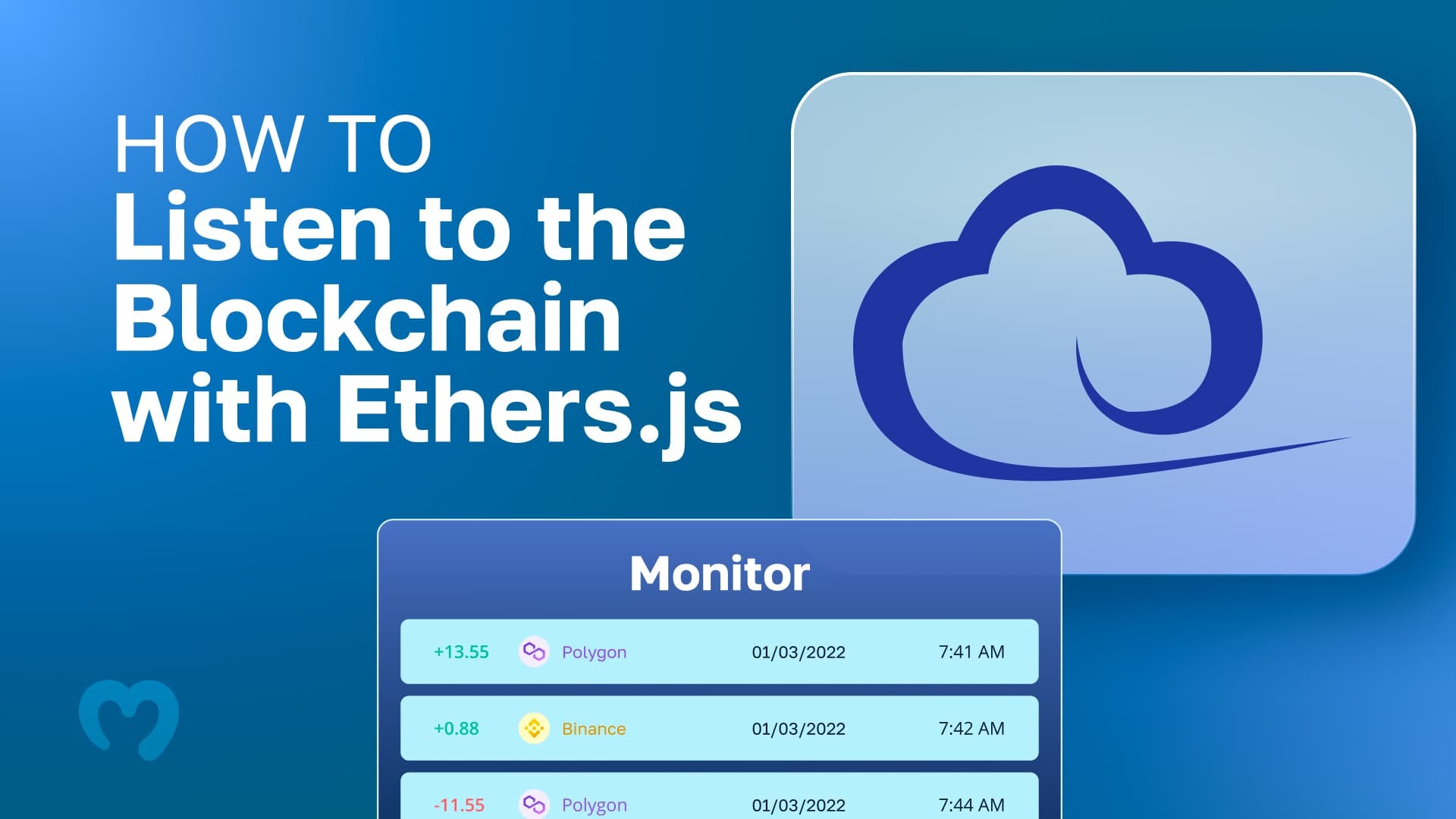 Exploring how to listen to the blockchain with ethers.js