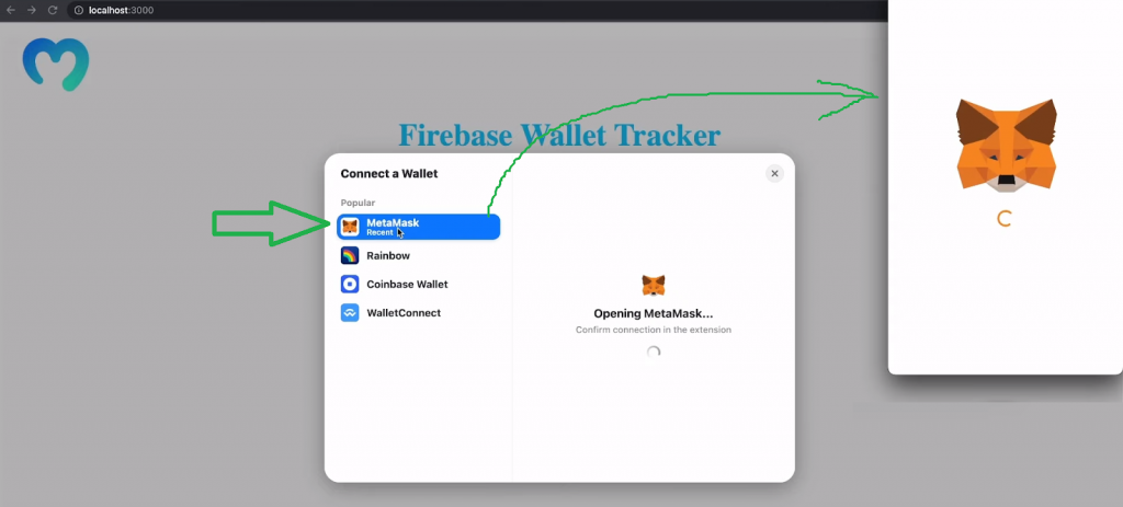 metamask module and connect wallet prompt