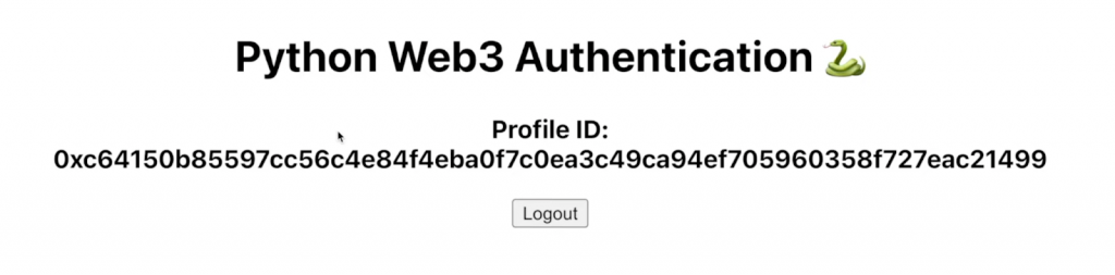 authentication profile id message page