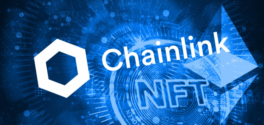 Hologram showing a Chainlink NFT title