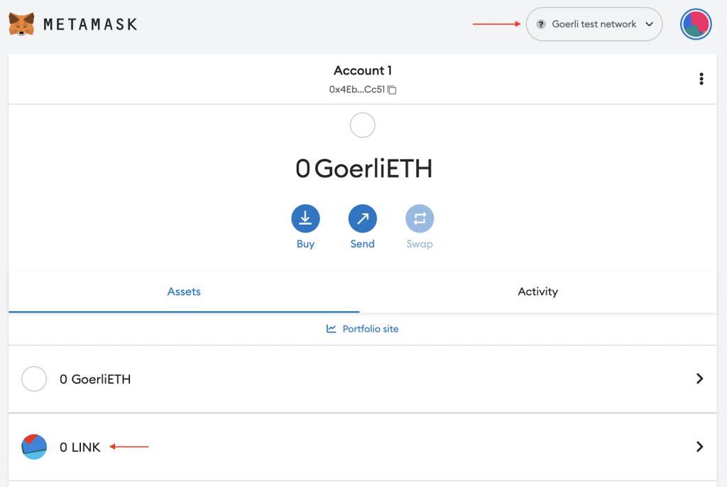 MetaMask Wallet UI and the Network Button
