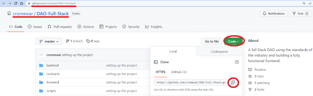 Create a DAO GitHub Repo Landing Page