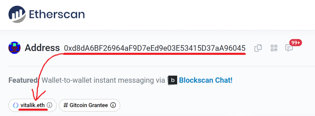 Example - Buying ENS Domain - Transform Wallet Address to ETH Name