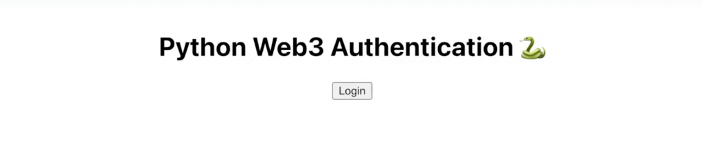 Web3 Python App Landing Page