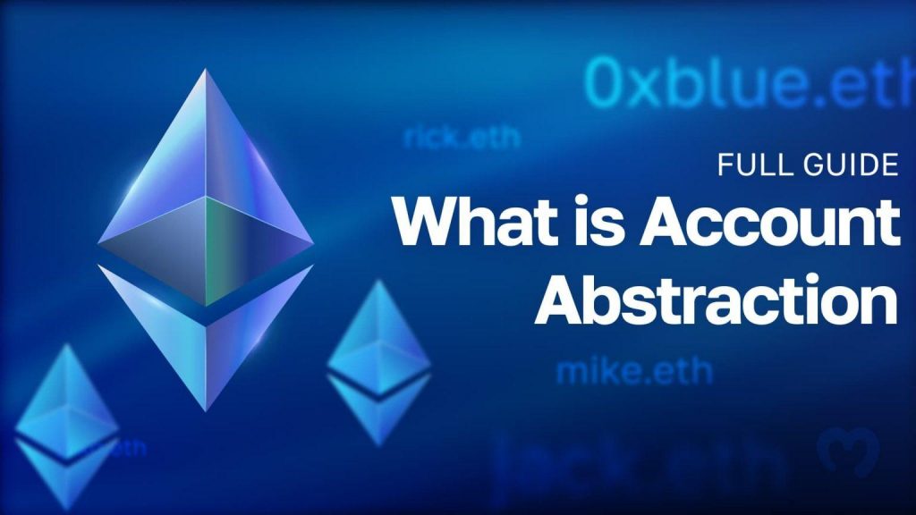 Art image with Ethereum logo and text stating "what is account abstraction and why is ERC-4337 needed?"