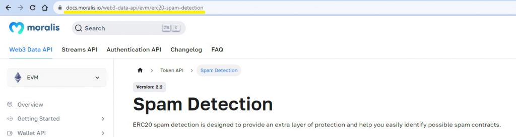 ERC20 Spam Detection Documentation Page