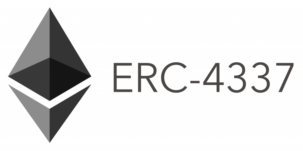 Ethereum Art Image with Logo plus a black text stating ERC-4337