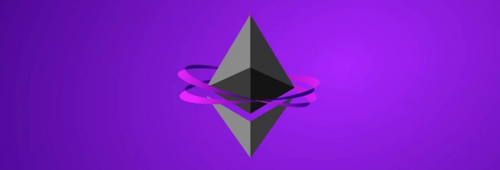 Ethereum Logo with the Rinkeby Testnet in the Background