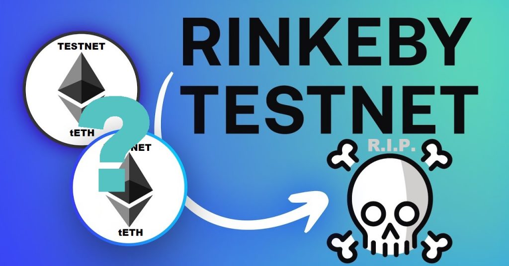 Rinkeby Testnet and Faucet Graphic Illustration - Skull Indicating its deprecated state