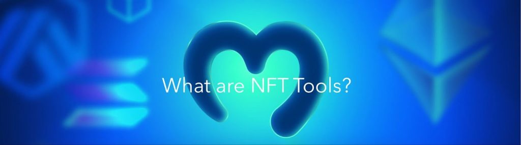 Moralis Logo and art image with title - What are NFT Tools?