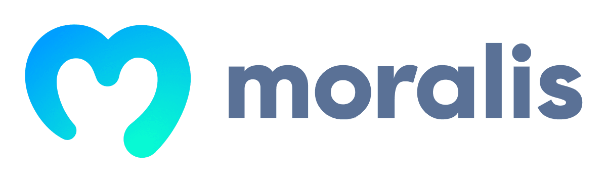 Graphic art illustration - Moralis logo and grey text
