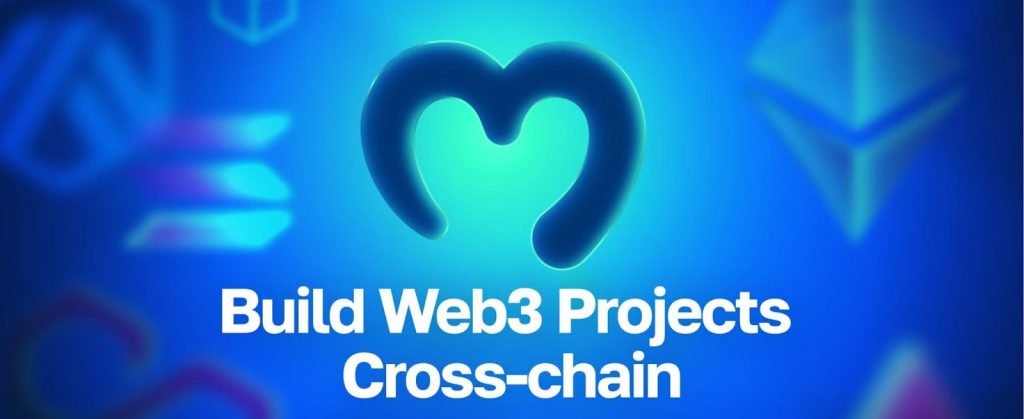 Graphic art image - showing the Moralis "M" Logo and a white title stating "Build Web3 Projects with Moralis' Crypto Wallet History API"