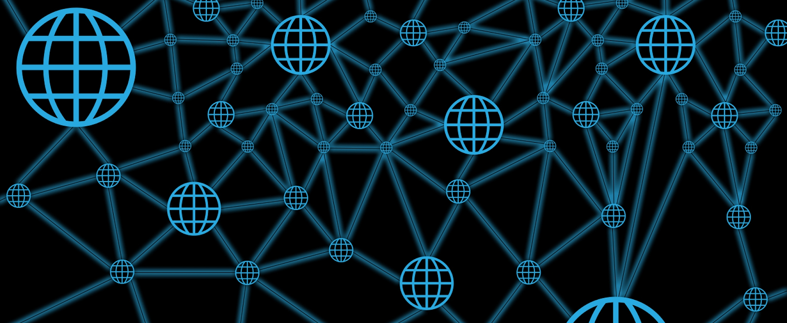 Nodes connected in a decentralized network.