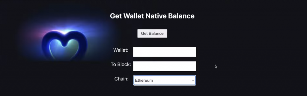 Get wallet balance example dapp.