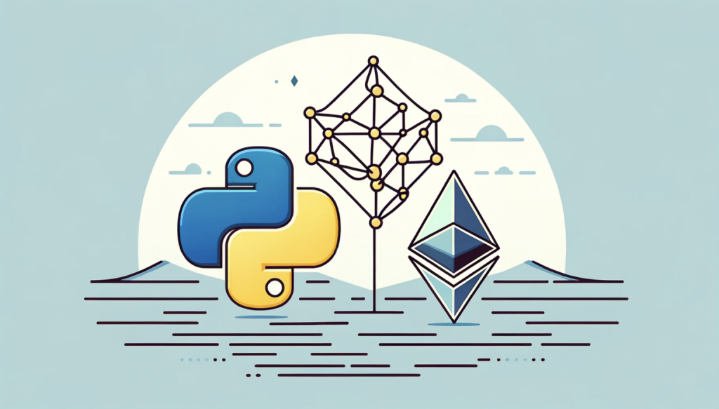 Python and Ethereum logos.