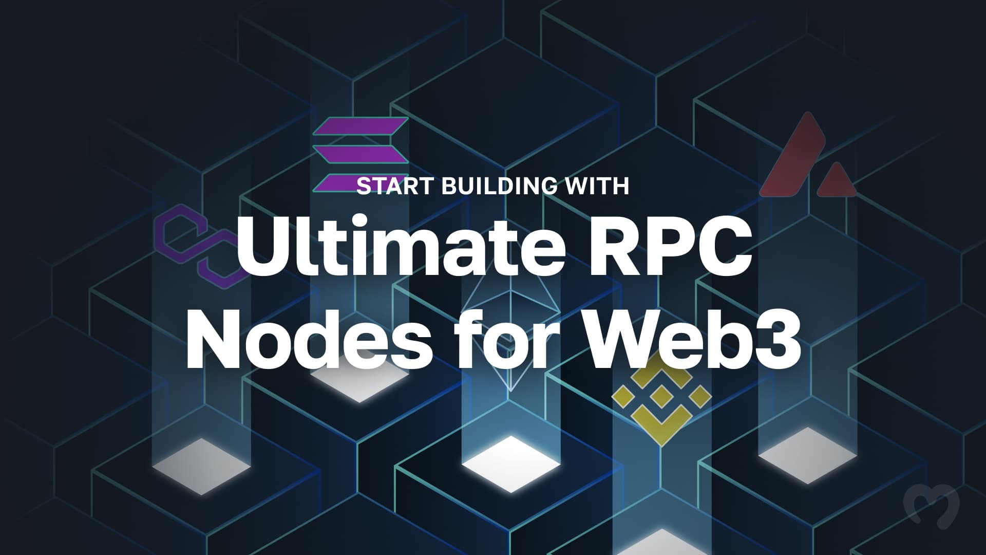 Nodes with text overlay: "Ultimate RPC Nodes for Web3"
