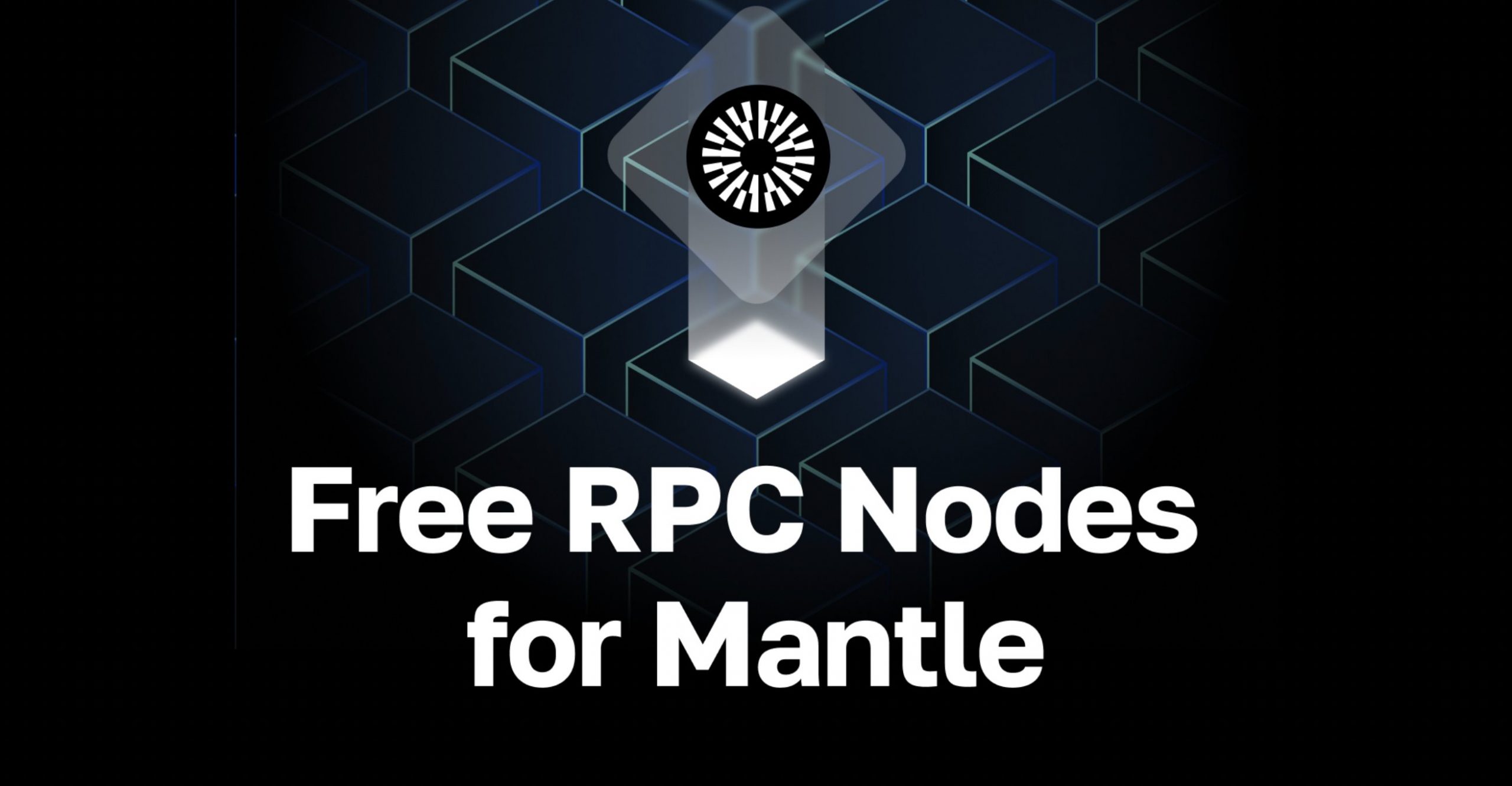 Text: "Free RPC Nodes for Mantle"