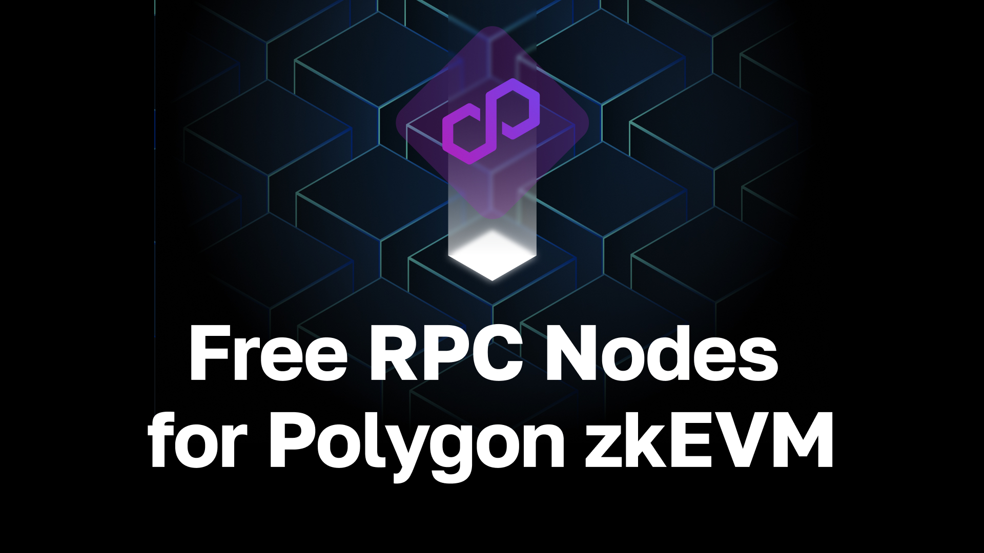 Text: "Free RPC Nodes for Polygon zkEVM"