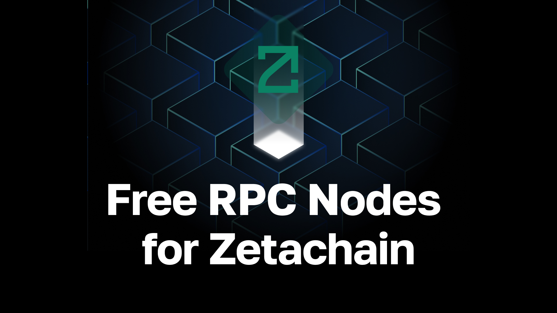 Image with ZetaChain logo and text: "Free RPC Nodes for ZetaChain"