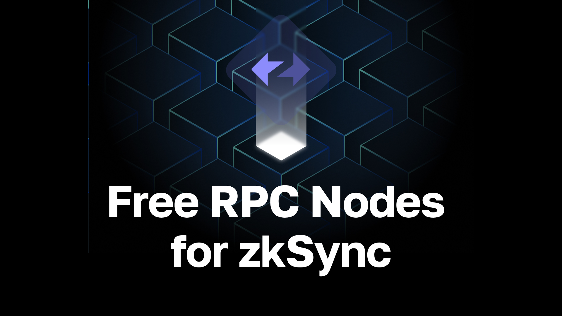 zkSync Era logo with text: "Free RPC Nodes for zkSync"