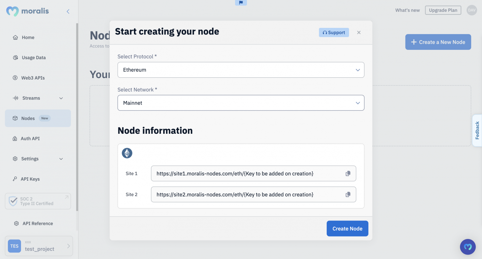 Ethereum node configurations.